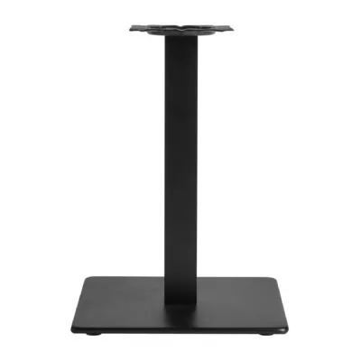 Dining Table Square Base Single Black Metal