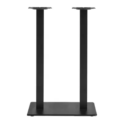 Black Rectangular Bar Dining Table Base Black Metal