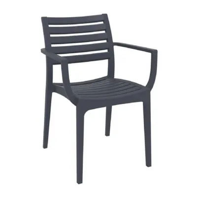 Grey Stacking Armchair Outdoor