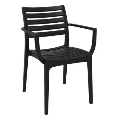 Outdoor Black Stacking Armchair