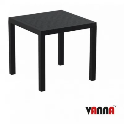 Weather Resistant 80cm Black Dining Table