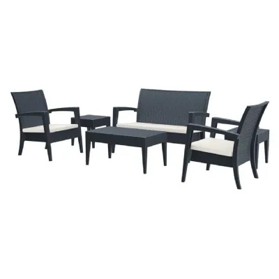 Outdoor Dark Grey 6 Piece Lounge Set