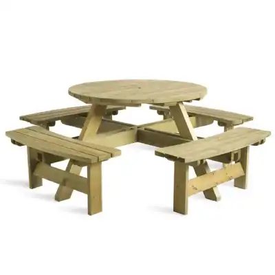 Royal 8 Seater Round Picnic Bench Set