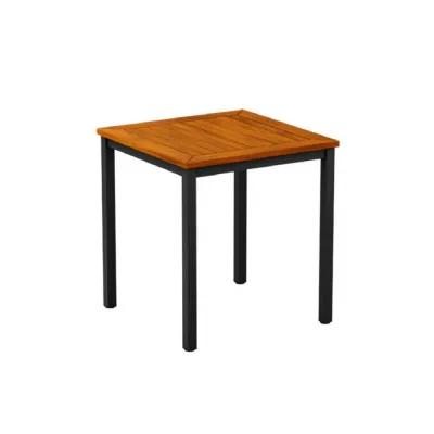 Outdoor Wood and Metal 70 x 70 Dining Table