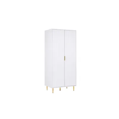 Zara 2 Door Fluted Wardrobe White