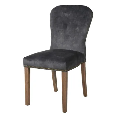 Charcoal Velvet Dining Chair