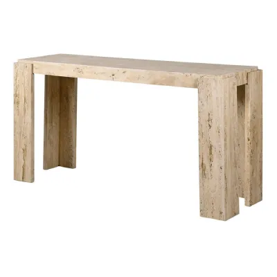 Santiago Travertine Marble Console Table