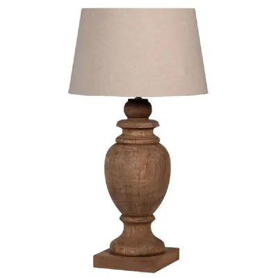 Natural Wood Lamp With Shade