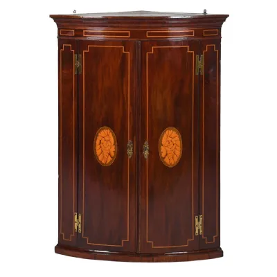 Inlaid Corner Cupboard