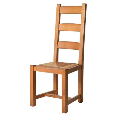 10 Oak Ladder Back Chairs