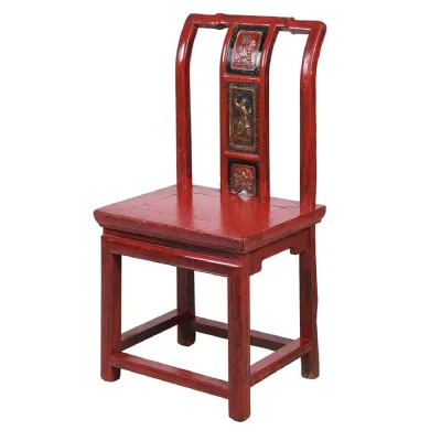 Red Chinese Lacqured Chair
