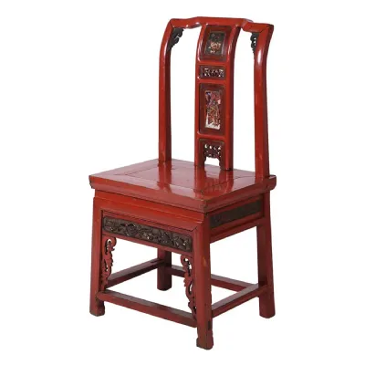 Red Chinese Lacqured Chair