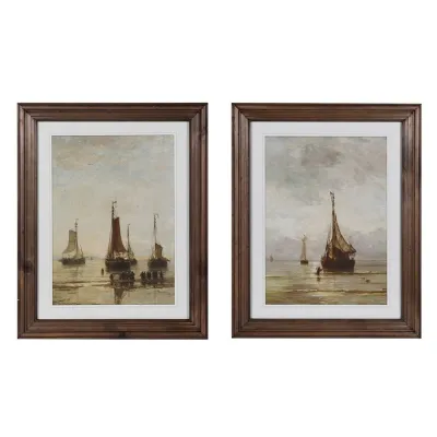 Set of 2 Ships Wall Art