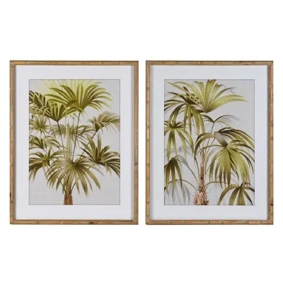 Set of 2 Palm Tree Wall Art