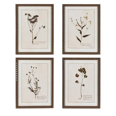 Set of 4 Delicate Floral Wall Art