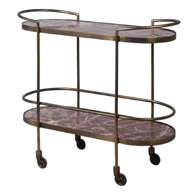 Lavanto Marble 2 Tier Serving Trolley