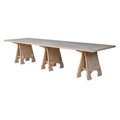 Large Pine Trestle Dining Table