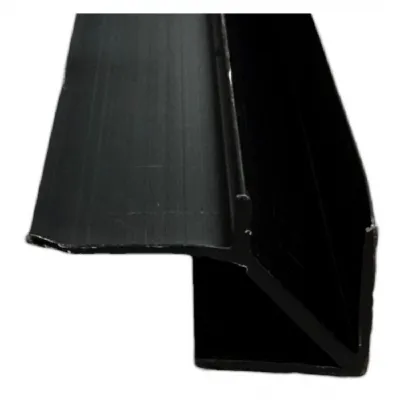 Set of 10 Modern Black Aluminium Corner Strip for PVC Wall Panels 300cm
