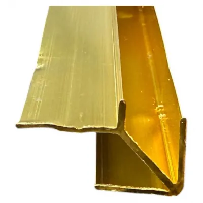 Set of 10 Modern Gold Aluminium Corner Strip for PVC Wall Panels 300cm