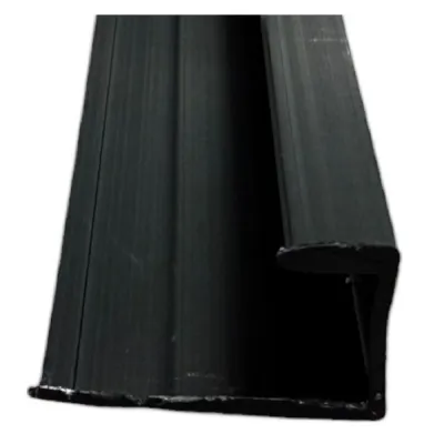 Set of 10 Modern Black Aluminium End Strip for PVC Wall Panels 300cm