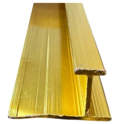 Modern Gold Aluminium I Strip for PVC Wall Panels 300cm Set of 10