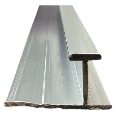 Set of 10 Modern Silver Aluminium I Strip for PVC Wall Panels 300cm