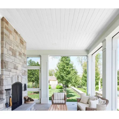 Set of 8 Modern White Decorative PVC Ceiling Panels
