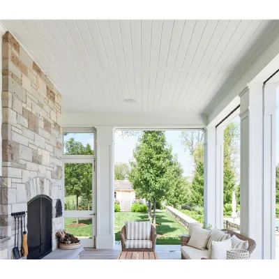 Set of 8 Modern Cream Decorative PVC Ceiling Panels