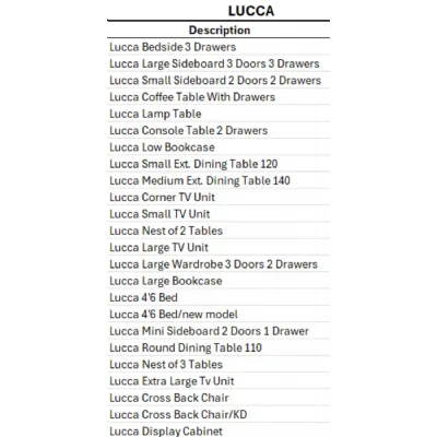 Clearance Lucca