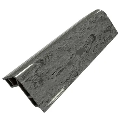 Set of 4 Modern Mix Grey Marble Decorative Wall Panel Corner Strips 240cm