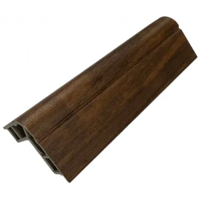 Set of 4 Modern Walnut Decorative Wall Panel Corner Strips 240cm