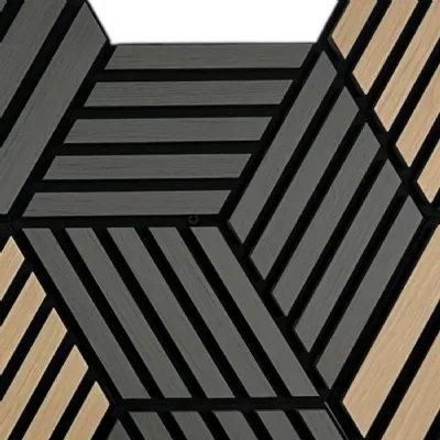 Decorative Dark Grey Acoustic Wall Panels Set of 24