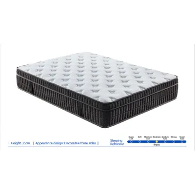 Luxury Super King Size 2000 Pocket Spring Gel Memory Foam Mattress with Built In Wheels