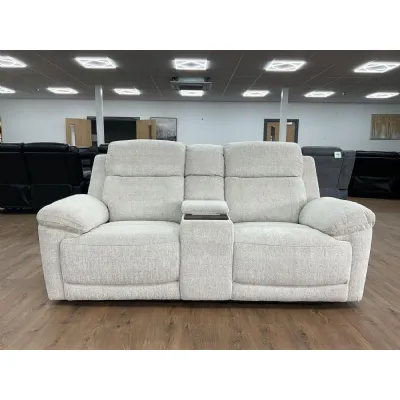 Beige Fabric 2 Seater Electric Recliner Sofa