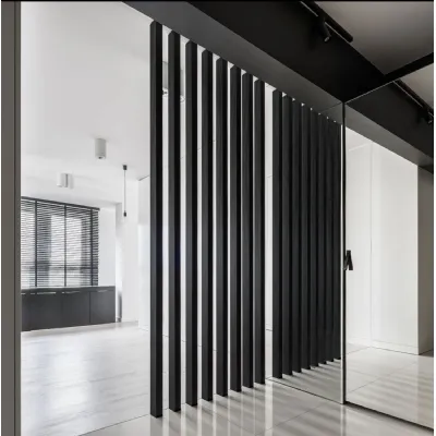 Room Divider 51e Black Pvc 280cm (1 Pack 6pcs)