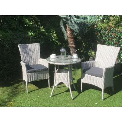 Victoria Luxury Rattan 2 Seat Round Dining Set