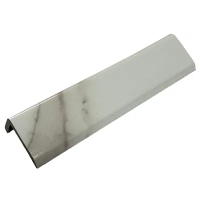 Set of 10 Modern Gold and White Marble PVC Wall Panel Trim 240cm