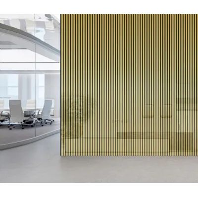 Set of 4 Modern Decorative Shiny Gold Acoustic Wall Panels 240cm