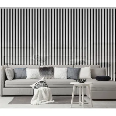 Set of 4 Modern Decorative Shiny Silver Acoustic Wall Panels 240cm
