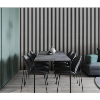 Set of 3 Modern Decorative Grey Acoustic Wall Panels 280cm