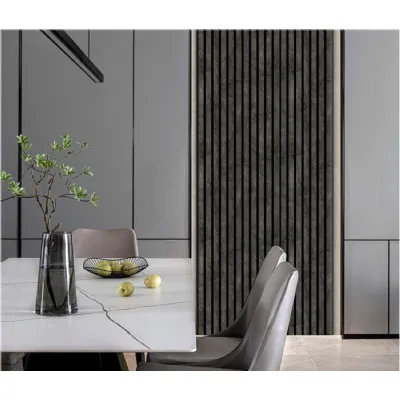 Set of 3 Modern Decorative Gold and Black Marble Acoustic Wall Panels 280cm