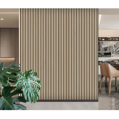 Set of 8 Modern Decorative Oak Seamless PVC Wall Panels 240cm