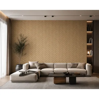 Set of 4 Modern Decorative Oak Acoustic Slat Wall Panels 240cm