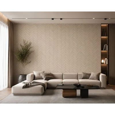 Set of 4 Modern Decorative Shadow Oak Acoustic Slat Wall Panels 240cm