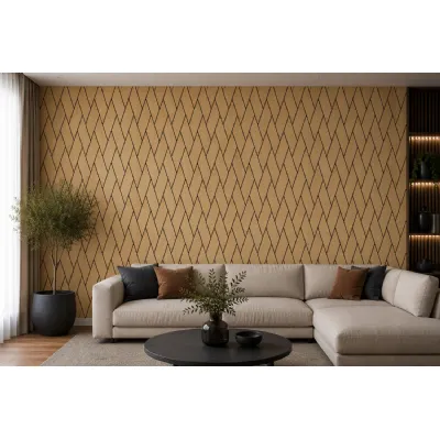 Set of 4 Modern Decorative Oak Acoustic Slat Wall Panels 240cm