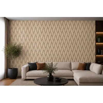 Set of 4 Modern Decorative Shadow Oak Acoustic Slat Wall Panels 240cm