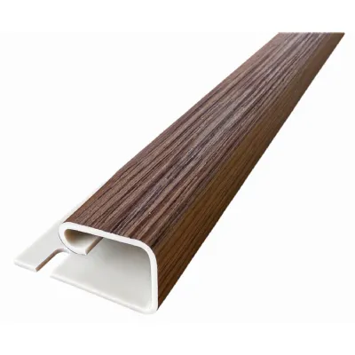 Set of 10 Modern Walnut PVC Wall Panel Trim 240cm