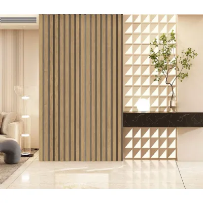 Set of 8 Modern Oak PVC Decorative Wall Panels 240cm