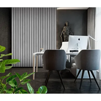 Set of 8 Modern Grey PVC Decorative Wall Panels 240cm
