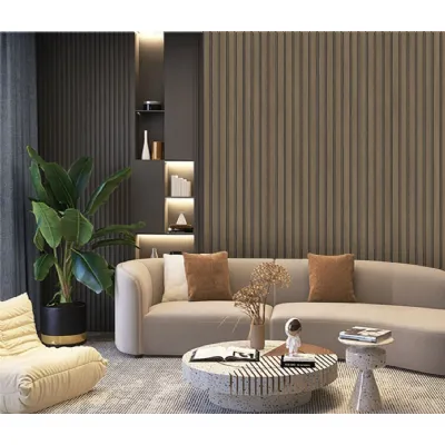 Set of 8 Modern Dark Oak PVC Decorative Wall Panels 240cm